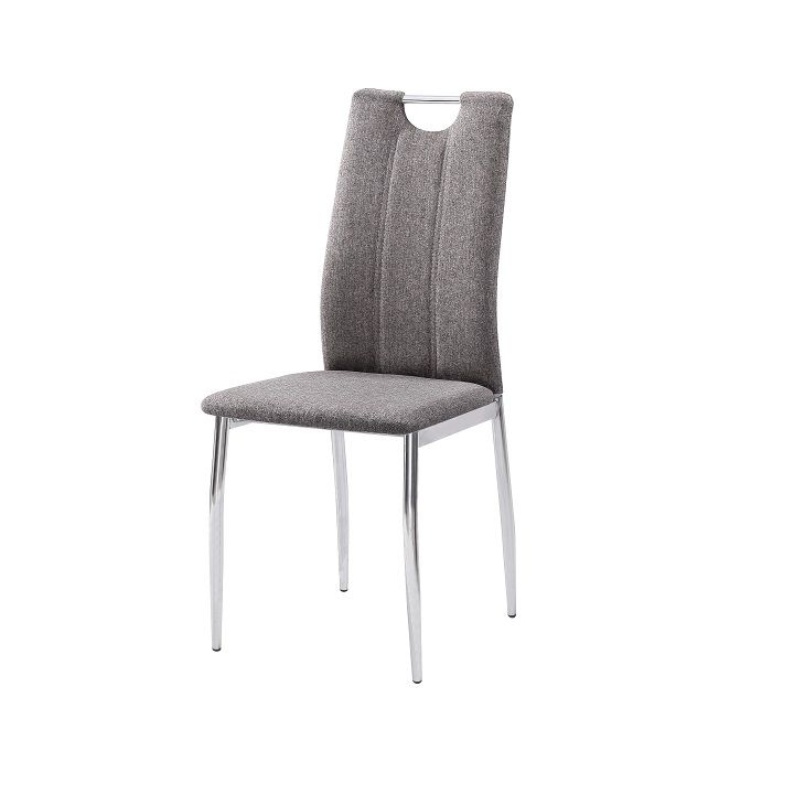 Jídelní židle, hnědošedá látka / chrom, OLIVA NEW 0000201247 Tempo Kondela - DEKORHOME.CZ