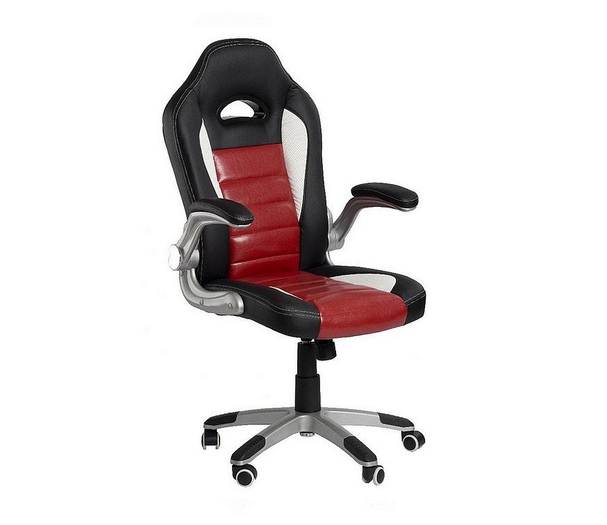 Kancelářská židle CANCEL GRENO, černá/červená/bílá, ADK132010 - Expedo s.r.o.