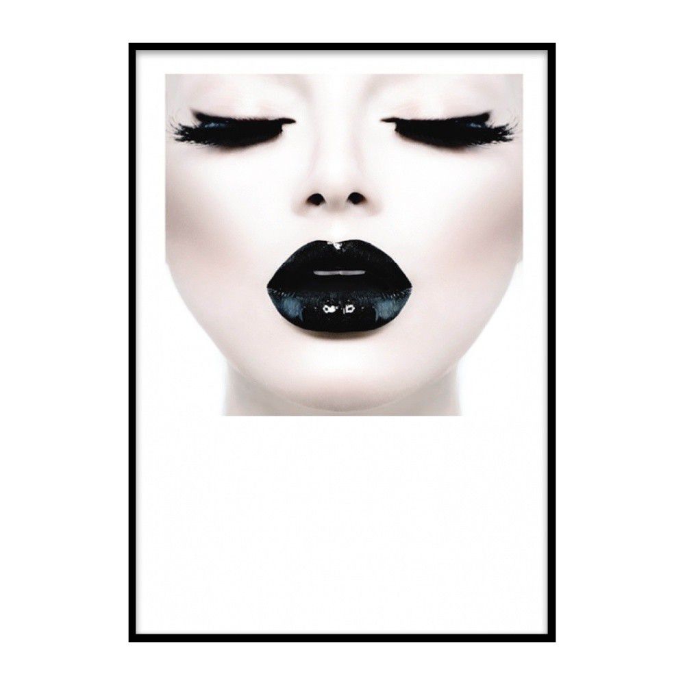 Plakát v rámu Piacenza Art Black Lady Head, 30 x 20 cm - Bonami.cz