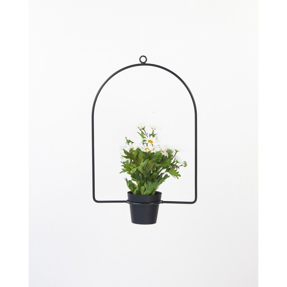 Černá závěsná dekorace s květináčem Really Nice Things Arc, 30 x 35 cm - Bonami.cz