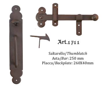 GALBUSERA Kovaná závora s táhlem na dveře model 1711 - KLIKSHOP s.r.o.