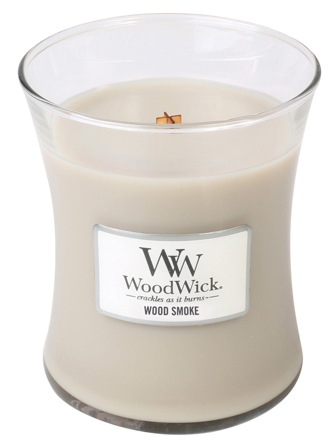 WoodWick vonná svíčka Wood Smoke střední váza  - Different.cz