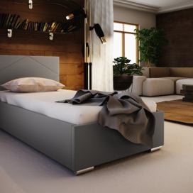 Jednolůžková čalouněná postel NASTY 5 + rošt, 90x200, malmo 61