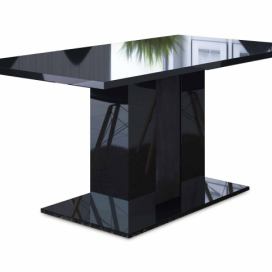 Stůl DENAR, 160x76x90, černý lesk