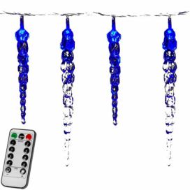 VOLTRONIC® Vánoční dekorativní osvětlení - rampouchy - 40 LED modrá + ovladač