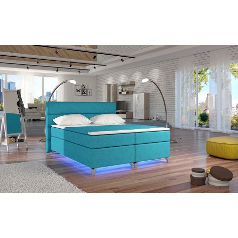 Čalouněná postel BASILIO, včetně LED, 180x200, orinoco85 - Expedo s.r.o.