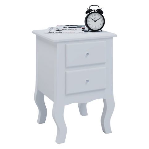 Noční stolek Sandana, bílý, 50 cm - Velký Košík