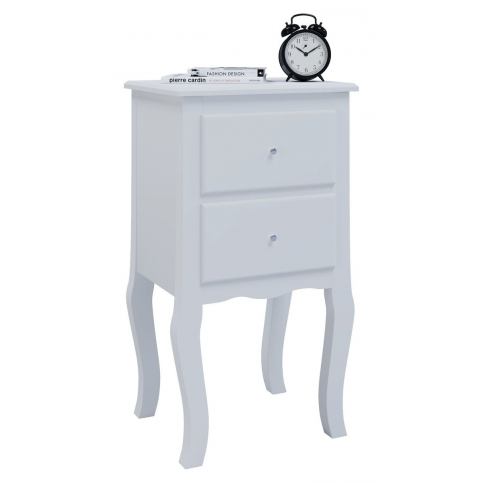 Noční stolek Sandana, bílý, 70 cm - Velký Košík