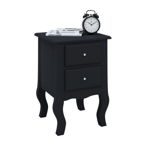 Noční stolek Sandana, černý, 50 cm - Velký Košík