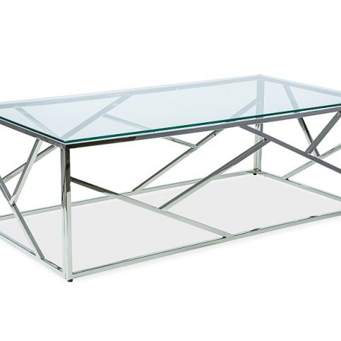 Konferenční stolek KAPPA 1, 40x60x120, sklo/chrom - Expedo s.r.o.