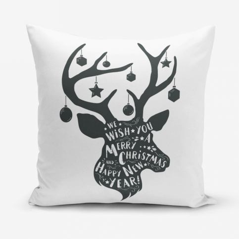 Povlak na polštář s příměsí bavlny Minimalist Cushion Covers Christmas Deer, 45 x 45 - Bonami.cz