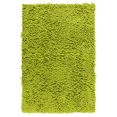 Zelená koupelnová předložka Wenko Chenille, 80 x 50 cm - Bonami.cz