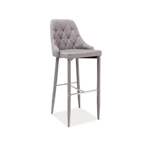Barová židle BEATRIS H-1, 109x46x42, šedá tap. 06 - Expedo s.r.o.