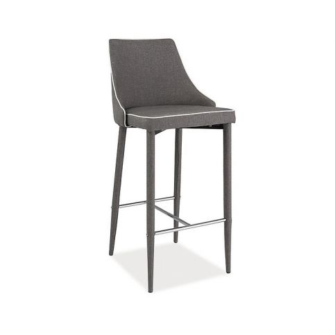 Barová židle LACO, 105x44x43, šedá tap. 06 - Expedo s.r.o.