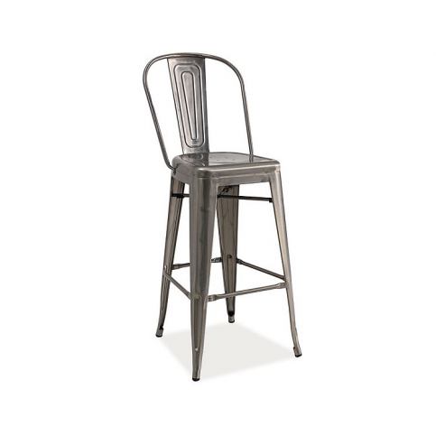 Barová židle LOAP H-1, 115x47x36, broušená ocel - Expedo s.r.o.