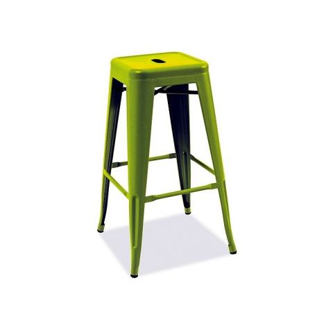 Barová židle SHORT, 76x31x31, tmavě zelená - Expedo s.r.o.
