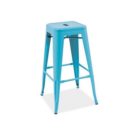 Barová židle SHORT, 76x31x31, modrá - Expedo s.r.o.