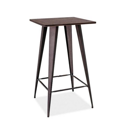 Barový stůl TRESSO, 60x60x102, tmavý ořech/grafit - Expedo s.r.o.