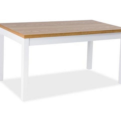 Jídelní stůl MARK II, 75x90x160-240, dub/bílá - Expedo s.r.o.