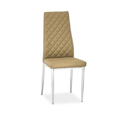 Židle HEAS H-262, 96x40x37, tmavě béžová/chrom - Expedo s.r.o.