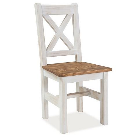 Židle POP, 96x45x46, medově hnědá/bělená borovice - Expedo s.r.o.