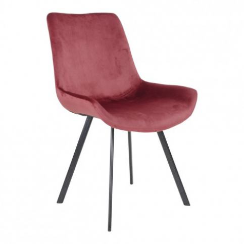 House Nordic Jídelní židle DRAMMEN červená / černá podnož - Alhambra | design studio