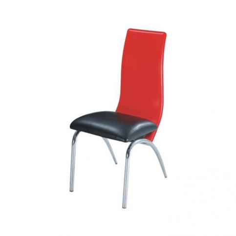 Jídelní židle DOUBLE černá / červená Tempo Kondela - DEKORHOME.CZ