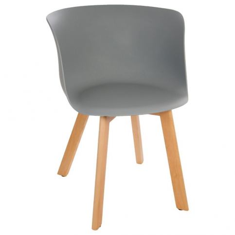 Atmosphera Créateur d\'intérieur Sedadlo, židle, šedá židle, taburet, šedá stolička, pouf, bukové dř - EMAKO.CZ s.r.o.