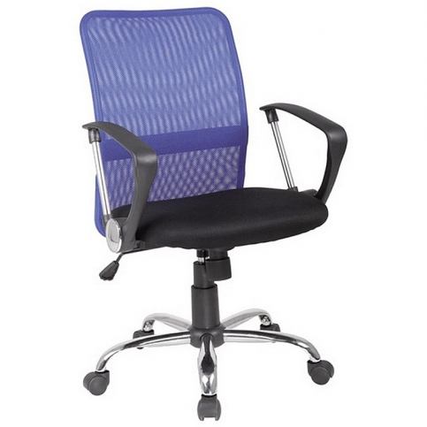 Kancelářská židle AIR, 92-102x58x46x46-56, černá/modrá - Expedo s.r.o.