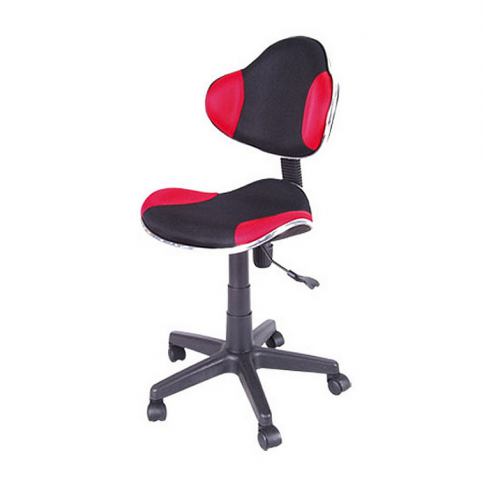 Kancelářská židle PORT, 80-92x48x41x38-50, červená/černá - Expedo s.r.o.