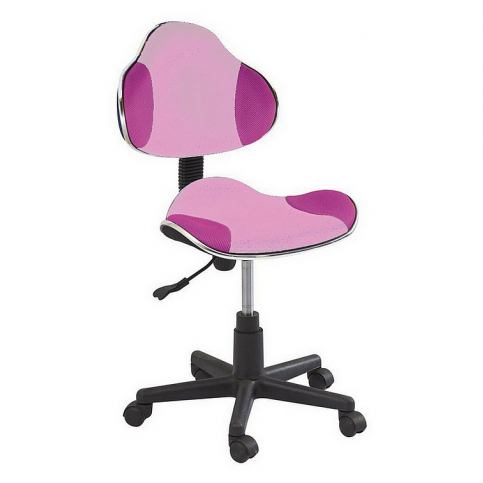 Kancelářská židle PORT, 80-92x48x41x38-50, růžová - Expedo s.r.o.