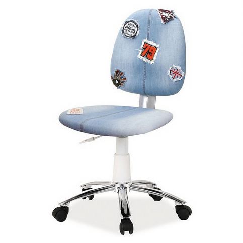 Kancelářská židle ZUNER 2, 85-97x43x47x43-55, modrá - Expedo s.r.o.