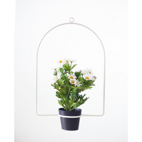 Bílá závěsná dekorace s květináčem Really Nice Things Arc, 30 x 35 cm - Bonami.cz