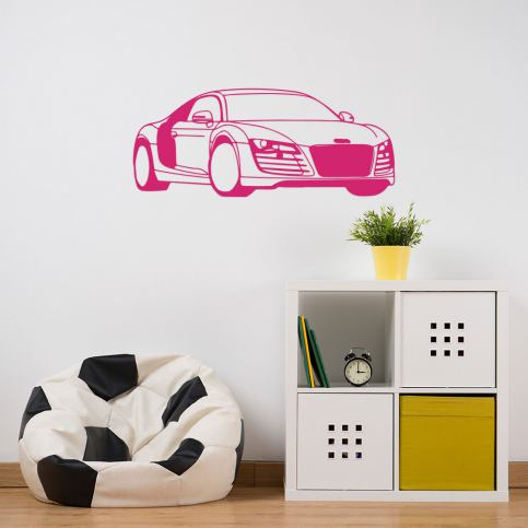 Audi - samolepka na zeď Růžová 75 x 30 cm - GLIX DECO s.r.o.