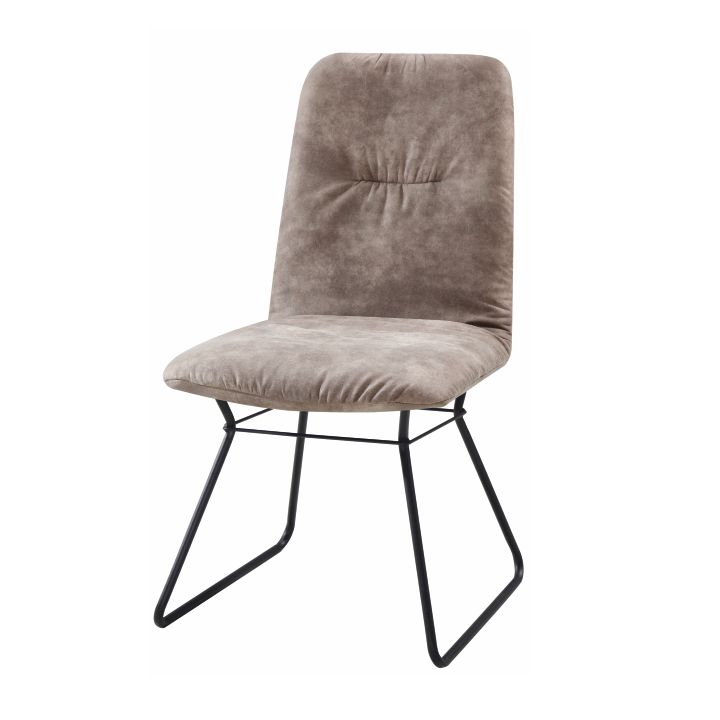 Moderní židle, šedá látka / černý kov, ALMIRA 0000201254 Tempo Kondela - DEKORHOME.CZ