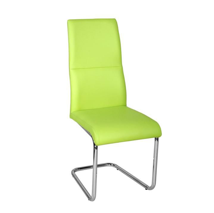 Jídelní židle, ekokůže zelená/chrom, BETINA 0000143865 Tempo Kondela - DEKORHOME.CZ