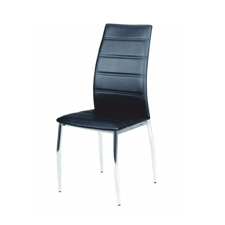 Jídelní židle DELA černá / chrom Tempo Kondela - DEKORHOME.CZ
