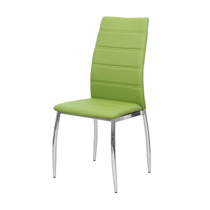 Jídelní židle, ekokůže zelená / chrom, DELA 0000106545 Tempo Kondela - DEKORHOME.CZ