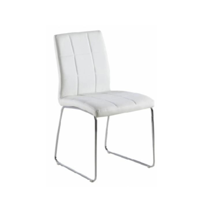 Židle, bílá textilní kůže / chrom, SIDA 0000182172 Tempo Kondela - DEKORHOME.CZ