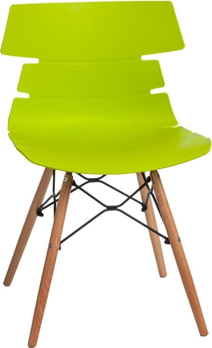 Mørtens Furniture Jídelní židle s dřevěnou podnoží Stolen, zelená Barva: Zelená - M DUM.cz