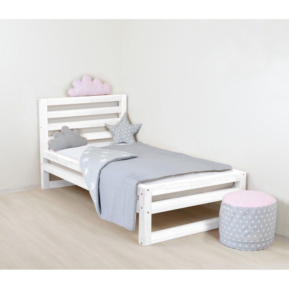 Dětská bílá dřevěná jednolůžková postel Benlemi DeLuxe, 180 x 80 cm - Bonami.cz