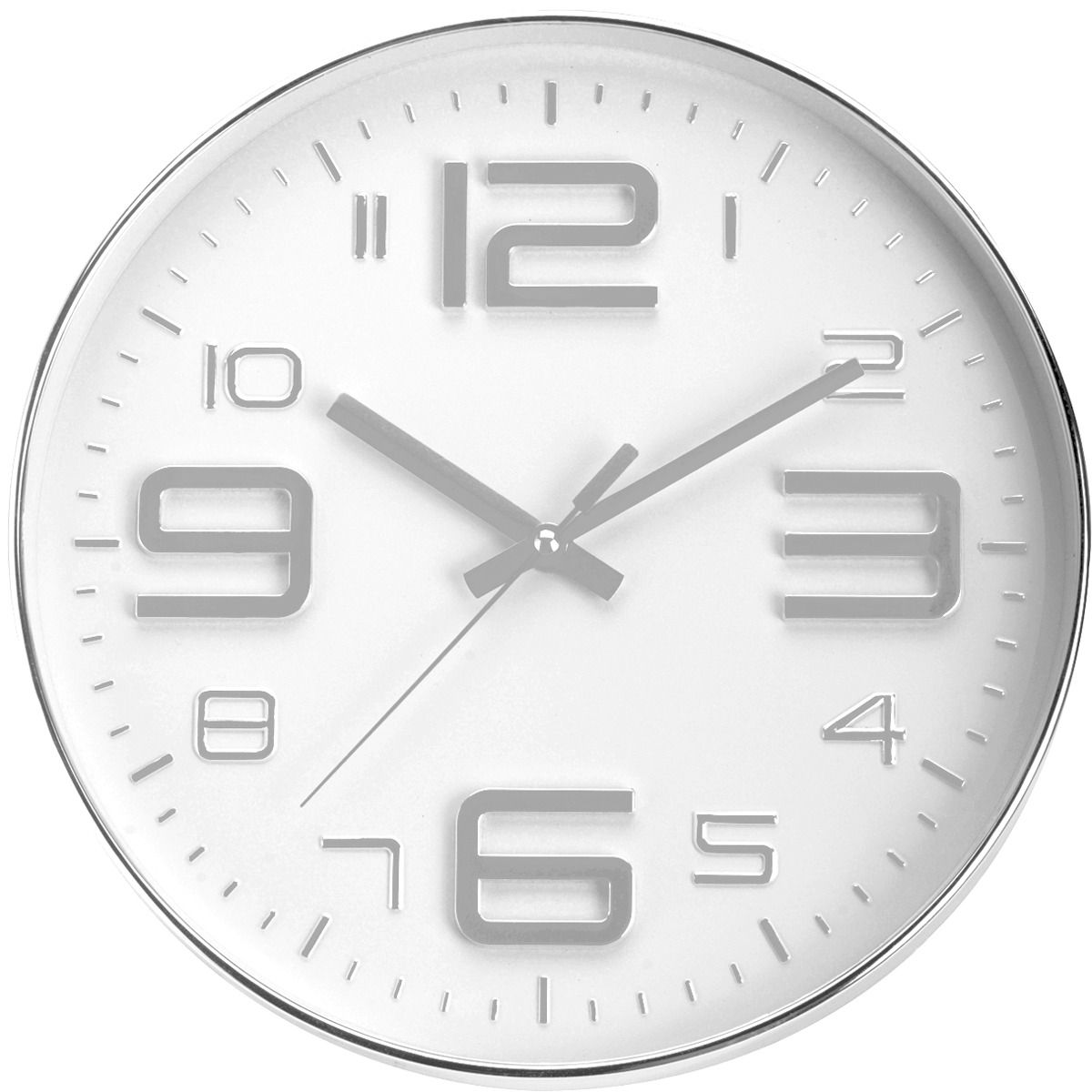 Home Styling Collection Kulaté bílé nástěnné hodiny z plastu, 30 cm - EMAKO.CZ s.r.o.