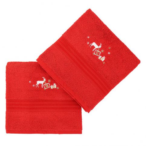 Sada 2 červených ručníků Corap, 50 x 90 cm - Bonami.cz