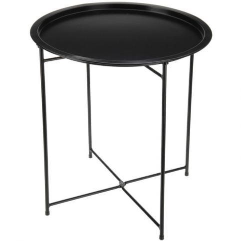 Balkonový stolek, skládací, barva černá, - Ø 46 cm, výška. 52 cm - Favi.cz