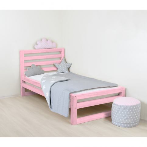 Dětská růžová dřevěná jednolůžková postel Benlemi DeLuxe, 160 x 70 cm - Bonami.cz
