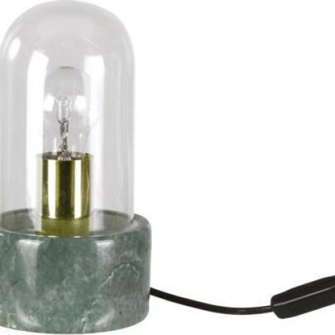Danish Style Stolní lampa, 25 cm, žárovka, zelená,mramore, kov, sklo, industriální design - M DUM.cz