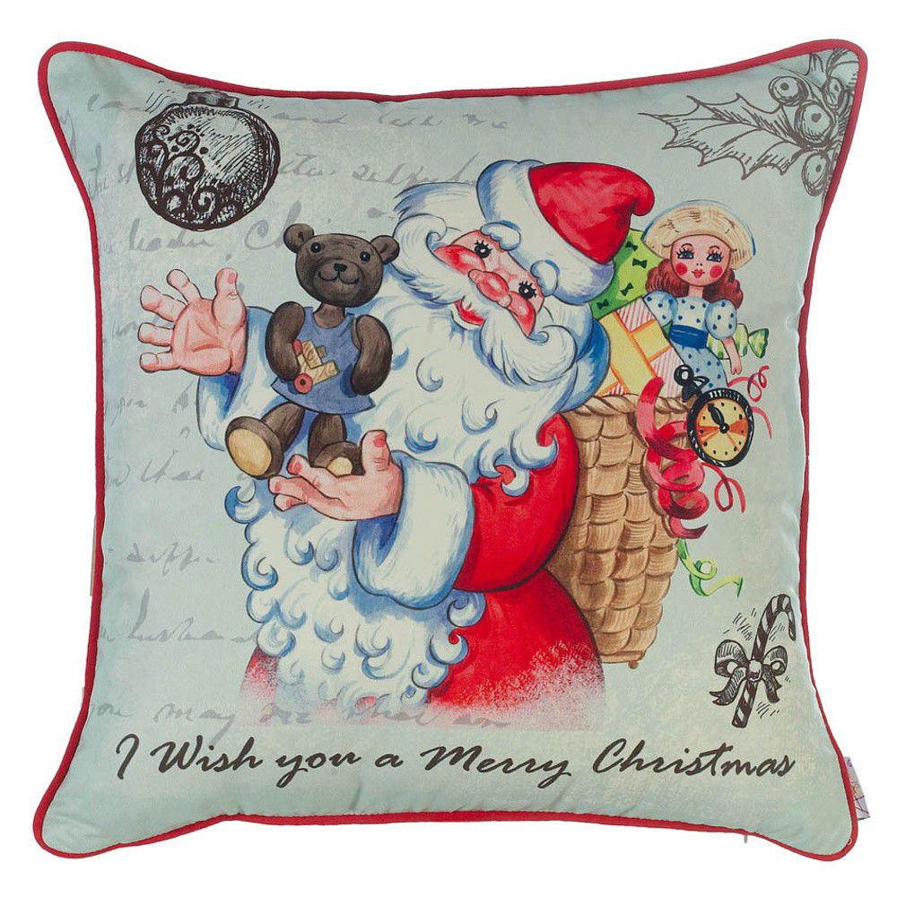 Vánoční povlak na polštář Mike & Co. NEW YORK Comfort Teddy, 43 x 43 cm - Bonami.cz