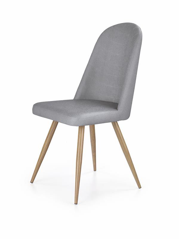 Halmar Jídelní židle K214, šedá/medový dub - FORLIVING