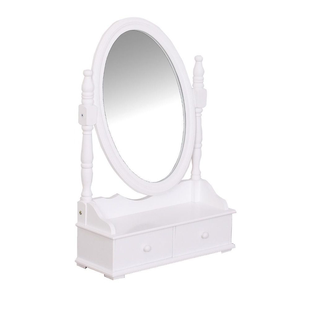 Atmosphera Zrcadlo, skříňka, dřevěná kazeta se zrcadlem, barva bílá - EMAKO.CZ s.r.o.