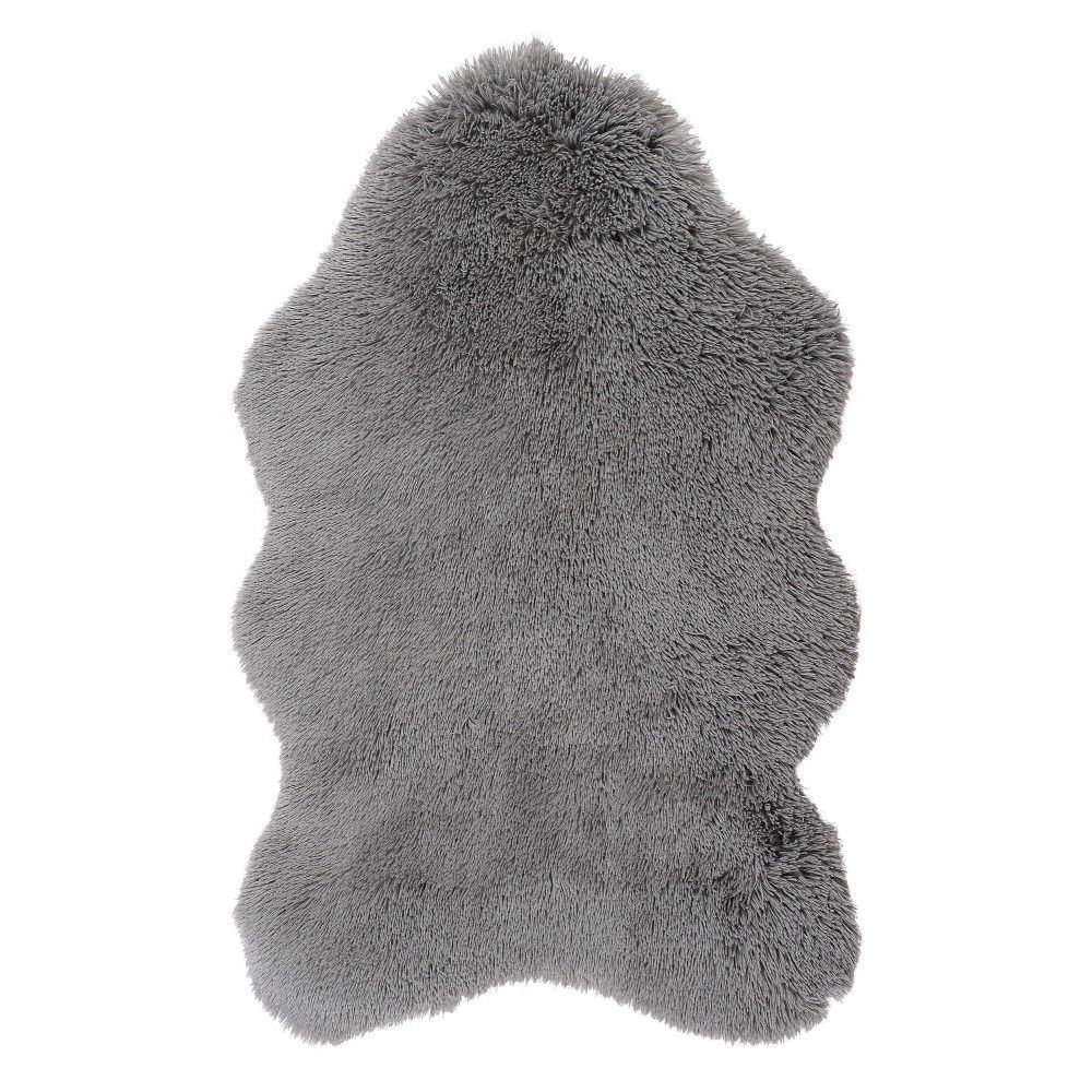 Šedý kožešinový koberec Merido Soft Bear, 90 x 140 cm - Bonami.cz